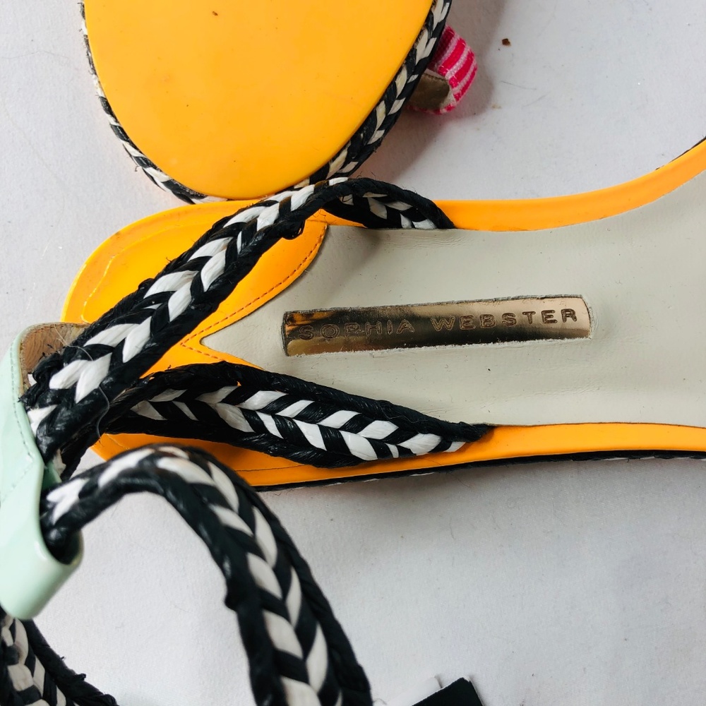 Sophia Webster Strappy Sandals Mixed Print Braided - Picture 7 of 7